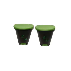 Cello Plastic Pedal Step-On Garbage Dustbin 50 Ltr,Green/Green (COMBO)