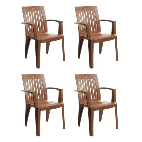 Image of Cello Prominent Set of 4 Chairs (Sandalwood Brown)