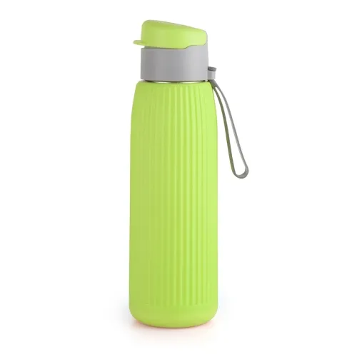 Image of CELLO Puro Steel-X Volvo 600 Inner Steel Insulated Water Bottle 630 ml, Green | Inner Steel Insulated Keeps Water Hot & 