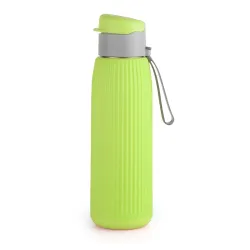 CELLO Puro Steel-X Volvo 600 Inner Steel Insulated Water Bottle 630 ml, Green | Inner Steel Insulated Keeps Water Hot & 