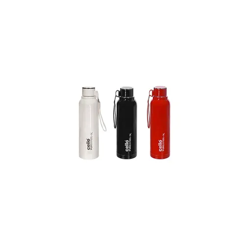 Image of CELLO Puro Steel-X Benz 900 PU Insulated Water Bottle Set of 3