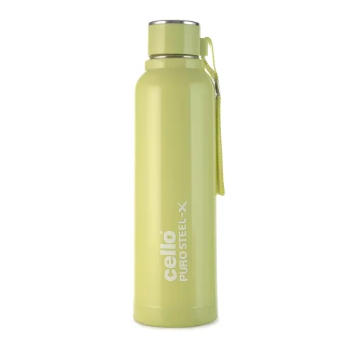 Image of Cello Puro Steel-X Benz 900 PU Insulated Water Bottle 900 ml, Green |