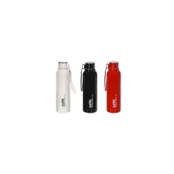 CELLO Puro Steel-X Benz 900 PU Insulated Water Bottle Set of 3, 650 ml Each, Assorted | BPA Free, Leakproof, ISI Certified |Hot & Cold Bottle for Gym, Office, College, Travel, Camping, Sport...