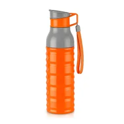 CELLO Puro Steel-X Delta 900 PU Insulated Water Bottle for Office 705 ml Orange | Wide Mouth Easy to Carry with Strap Le