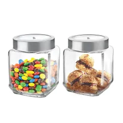 CELLO Qube Glass Storage Jar Set