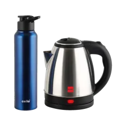 Cello Quick Boil Kettle 1.5 L + Sippa Bottle 1 L