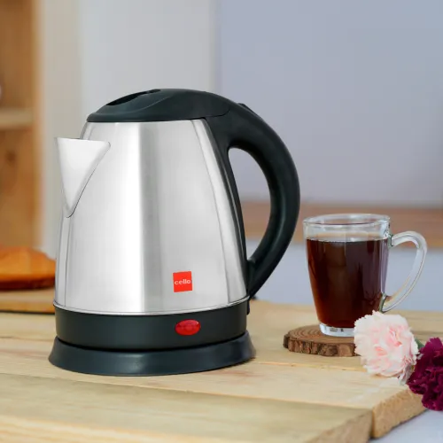 Image of Cello Quick Boil - Lifestyle Electric Kettle (1.5 L, Silver & Black)