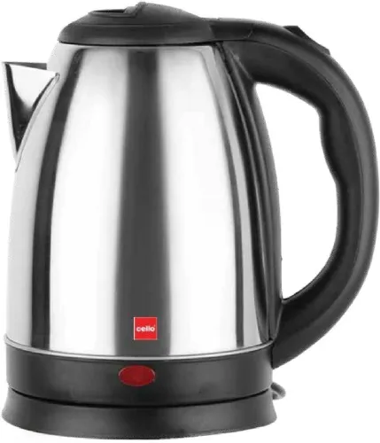 Image of cello Quick Boil Portable Electric Kettle  (1.5 L, Silver, Black)