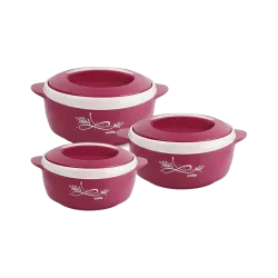 Cello Sapphire Pack of 3 Thermoware Casserole Set (500 ml, 1000 ml, 1500 ml)
