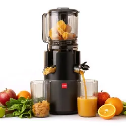Cello Slow Juicer 300 Watts Black Cold Press Professional Juicer, Dual-Valve Technology