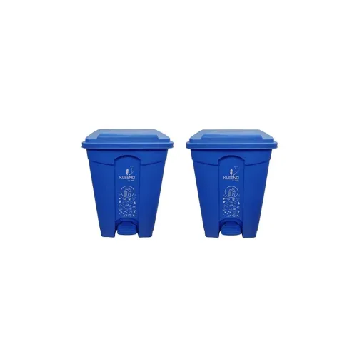 Image of Cello Strong Plastic Step-On Pedal Garbage Dustbin 60 Ltr (Blue/Blue) Combo