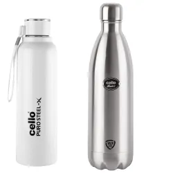 Cello Swift Stainless Steel Double Walled Flask Hot and Cold,1000ml, 1pc