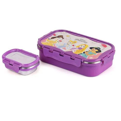 Image of CELLO Thermo Click Toons Big | 100% Food Grade | Leak Proof & Break Resistant | 2 Containers Lunch Box, 1024 ml, Violet