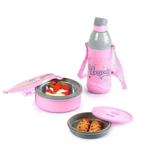 Image of Cello Tiffy Unicorn Lunch Box & Bottle Set