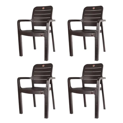 Image of CELLO Trident Chair Set of 4, Matte Brown