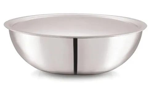 Image of Cello Tri-Ply 28 cm Stainless Steel Cookware Tasla with Lid 4.8 LTR | Tri-Ply Bottom Tasla with SS Lid | Induction and G