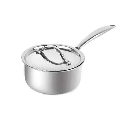 Image of Cello Tri-Ply Induction Saucepan with Lid, 1.6L