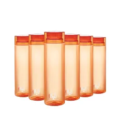 CELLO H2O Round Unbreakable Plastic Water Bottle Po6 (Orange)