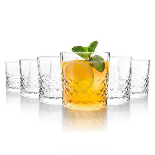 Image of CELLO Unity Whiskey Rocks Glass Set of 6 Pcs, 215 ml Transparent | Leadfree Freezer & Dishwasher Safe, Toughened Glass S
