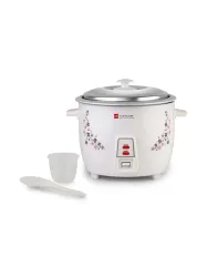 Cello White & Pink Printed Electric Rice Cooker - 1.5 L