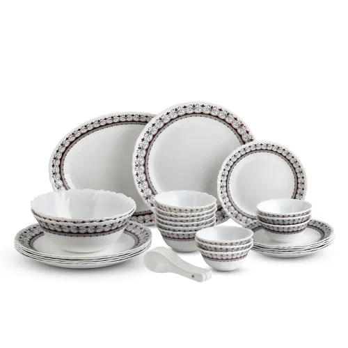 Image of CELLO Lumina Imperial Plus Opalware Dinner Set 33 Pieces