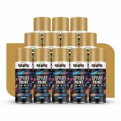 Cellux 2X Ultra Cover Sparkle Gold Spray Paint | DIY, Quick Drying with Glossy Finish for Metal, Wood, Wall & Other Surf