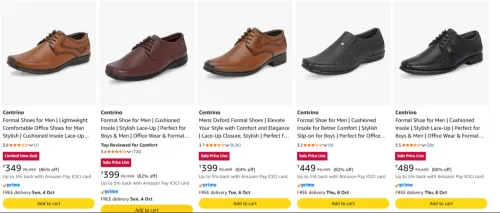 Image of Centrino Men's Formal Shoe at minimum 80% Discount