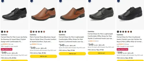 Image of Centrino Men's Formal Shoes at minimum 80% Discount
