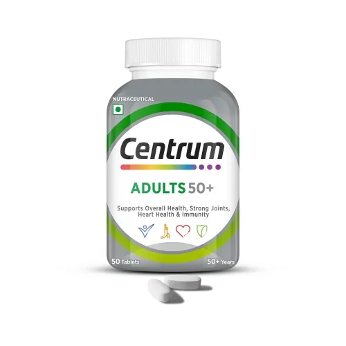 Image of Centrum Adults 50+ Multivitamin Tablet for Men & Women|With 23 Vital Nutrients including Zinc,Magnesium, Vitamin B,C,D, 