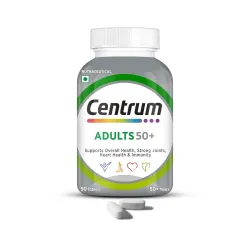 Centrum Adults 50+ Multivitamin Tablet for Men & Women|With 23 Vital Nutrients including Zinc,Magnesium, Vitamin B,C,D, 