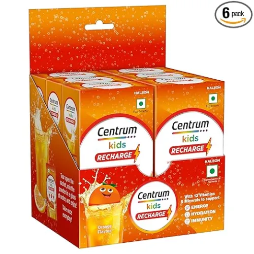 Image of Centrum Kids Recharge Fizzy Drink Mix Orange, 36 Sachets