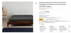 Centuary Ortho Active Coir Foam Mattress