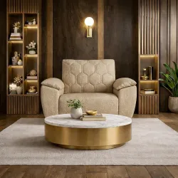 Centuary Sleepables Modena Premium Sofa|Classy Quilted Suede Fabric