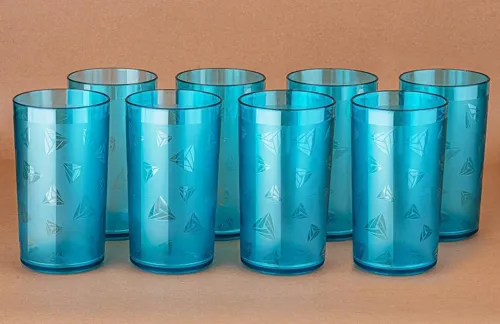 Image of CENTUREUM Prism Water Juice Drinking Glasses (Pack of 8