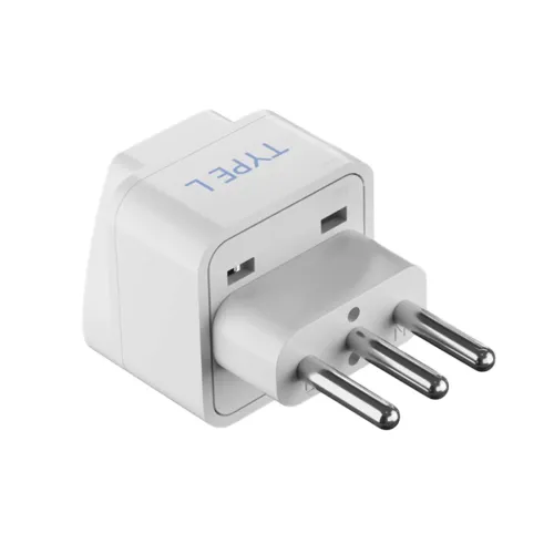 Image of Ceptics India to Italy, Libya, Chile & More (Type L) Travel Adapter Plug - CE Certified 