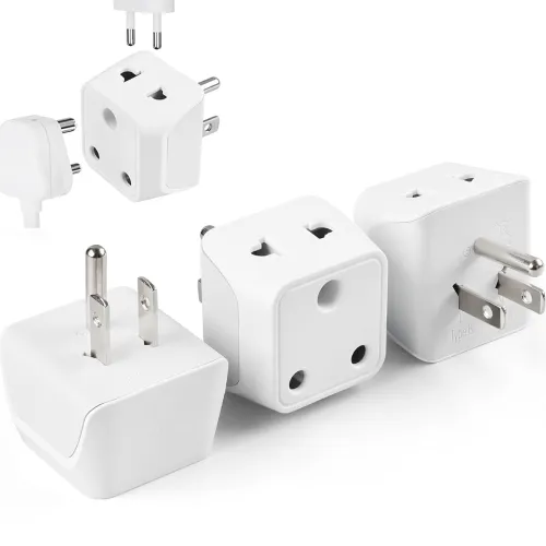 Image of Ceptics India to USA Converter Plug Type B Travel Adapter (Pack of 3)