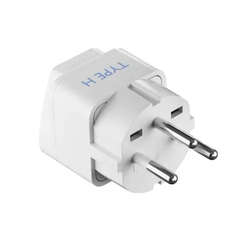 Image of Ceptics India to Israel, Gaza, Palestine & More (Type H) Travel Adapter Plug - CE Certified - RoHS Compliant (GP-14), 1-