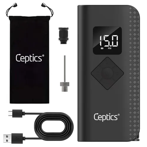 Image of Ceptics Tyre Inflator for Car - Smart Cordless Portable Air Compressor Pump