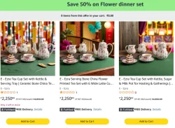 Ceramic Bone China 15Pc Tea Set @ ₹1125