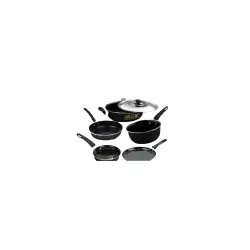 Ceramic Coated Cast Iron Nonstick Induction Cookware Set 6-Piece