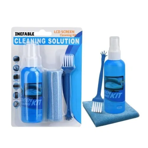 Image of CERLINK 3 in 1 Cleaning Set for Screen PC, Laptops, Monitors, Mobiles, LCD, LED, TV / Professional Quality / Prevents St