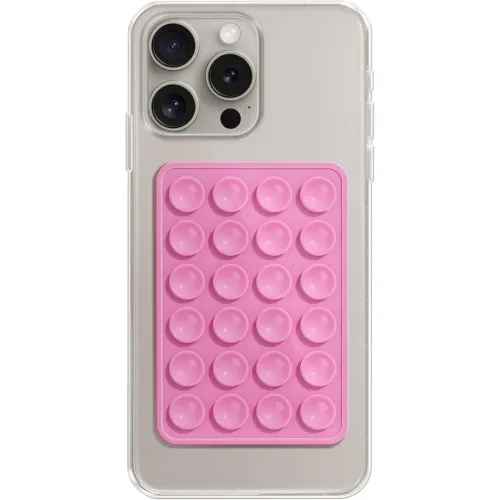 Image of CERLINK Suction Phone Grip Holder – Hands-Free Silicone Mount (Pink)