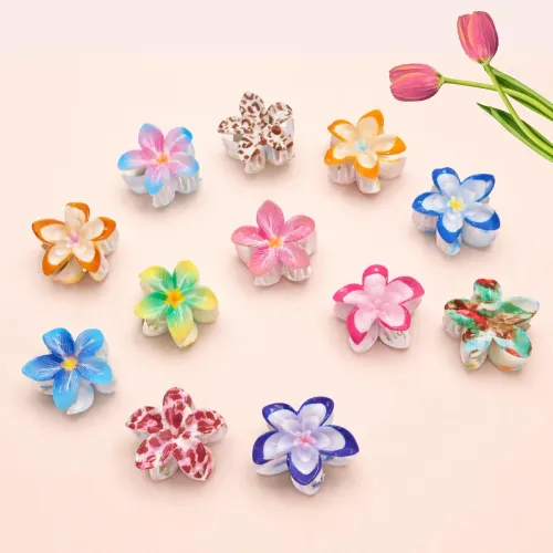 Image of Cerrito 12 Pcs Small Flower Hair Claw