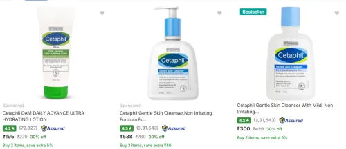 Image of Cetaphil Beauty And Grooming Starting @ ₹195
