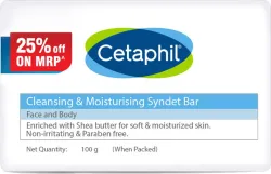 Cetaphil Cleansing Moisturizing Syndet Bar (100 g)