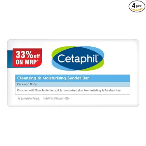 Image of Cetaphil Cleansing Moisturizing Syndet Bar 4x100gm