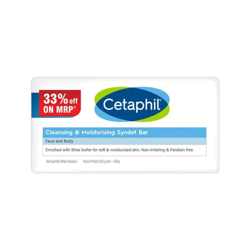 Image of Cetaphil Cleansing Moisturizing Syndet Bar 4x100gm