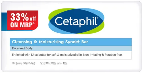 Image of Cetaphil Cleansing Moisturizing Syndet Bar 4 × 100 g Pack