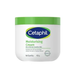 Cetaphil Moisturising Cream 453 g for Dry & Sensitive Skin | 48H Hydration with Almond Oil, Niacinamide & Panthenol | 