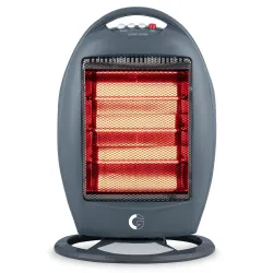 CG Beluga 3H 1200W Halogen Room Heater | All New Red Halogen | 3 Heat Settings | Tip Over Safety Switch | Noiseless Oper